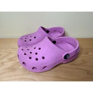 Crocs Little Girls Toddler Pink Slip-On Clog Sandal Shoes Size 9 C